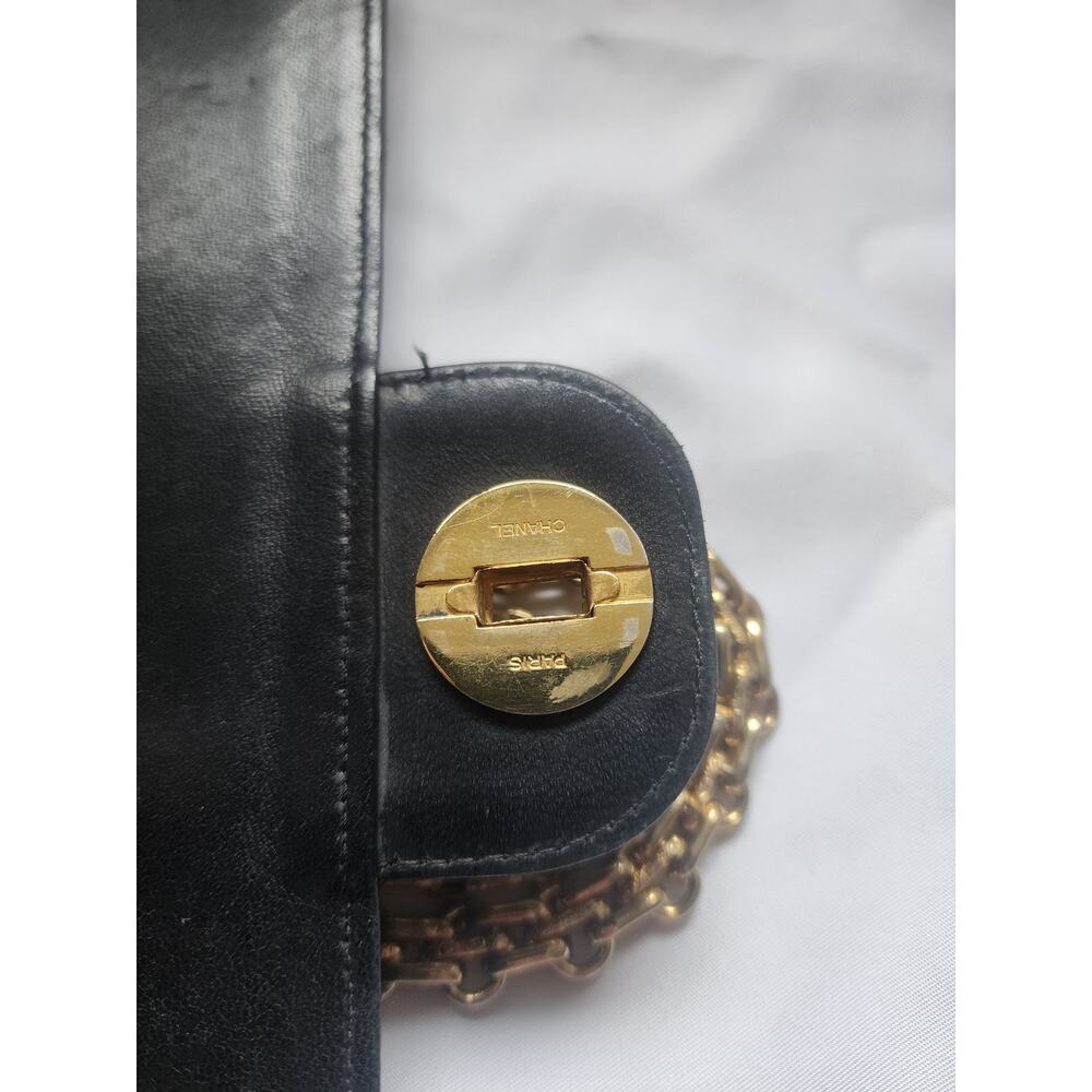 Authentic Vintage Chanel Classic Double Flap Blac… - image 7